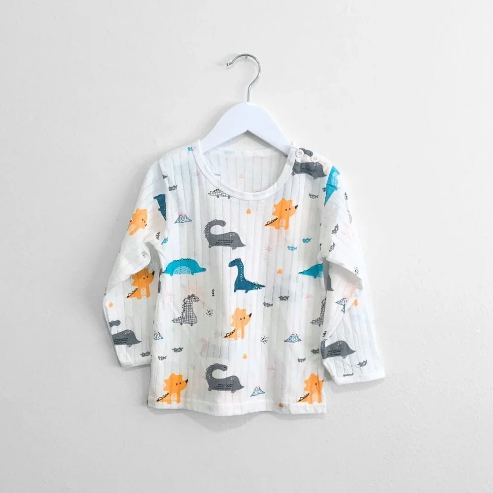 NWT Cute Boys Sleep N' Play Long Sleeve Top & Pants Pajamas Set Dinosaurs 5T - Picture 2 of 6